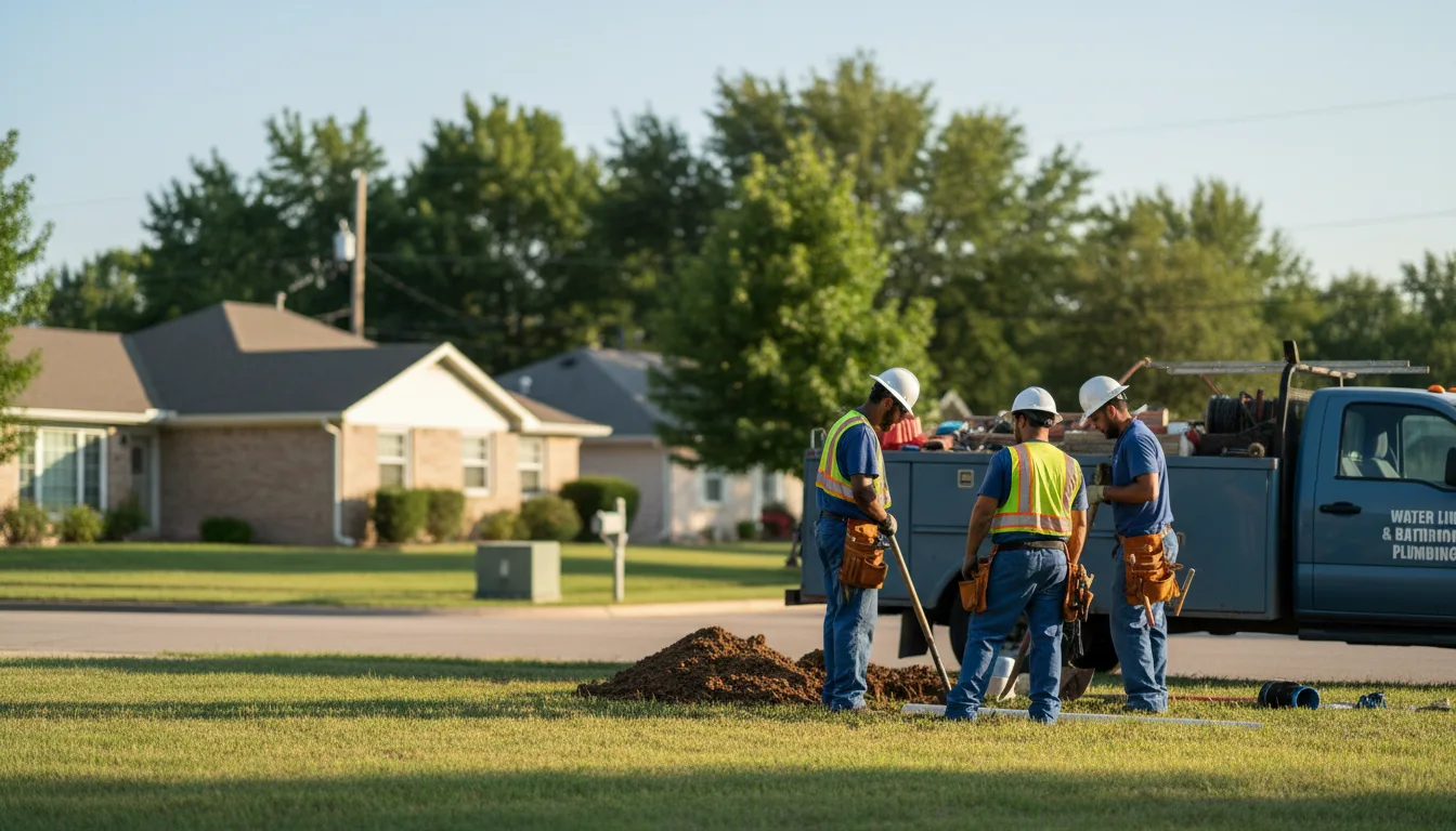 Residential water line and bathroom plumbing service in Center, NE
